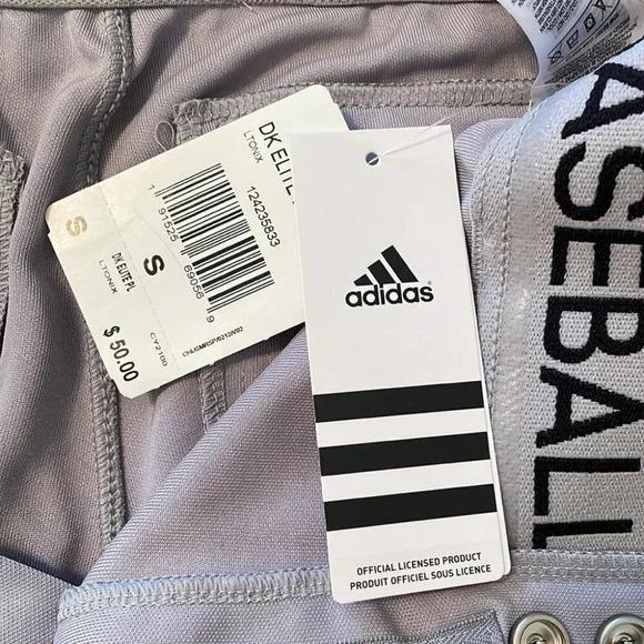 Adidas DK Elite PL L Tonix Baseball Pants Gray Small NWT - Picture 7 of 9